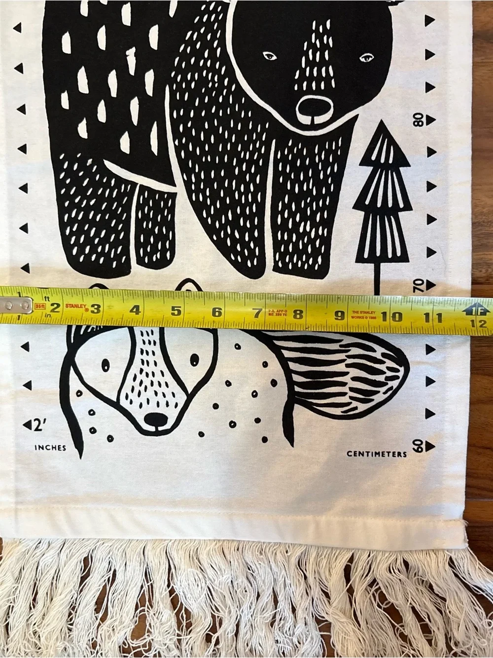 Woodland Animal Growth Chart Wall Hanging Grow Wild Nursery Decor
